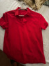 立蒙（LIMENG）珠地棉短袖T恤男士纯色保罗衫全棉翻领大码t袖衫潮 大红 170 实拍图