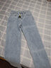 衫博直筒牛仔裤女春秋长裤高腰显瘦弹力八九分小个子窄版烟管裤子 浅蓝9分裤-春秋 28 (106-115斤) 实拍图
