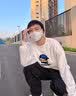 真维斯（Jeanswest）卫衣男女款2025重磅外套宽松加大码休闲风卫衣青少年情侣学生上衣 黑色（W永恒） M (推荐体重90斤-100斤左右) 实拍图
