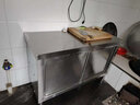 法耐（FANAI）不锈钢工作台304厨房操作带拉门切菜桌子打荷烘焙专用案板桌商用 【304组装款】80*40*80单通 实拍图