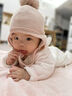 柠檬宝宝儿童冬季小耳朵贴贴帽护耳保暖男女童萌趣针织帽卡通可爱羊毛帽 蒂娜小兔粉 帽围44-48cm【建议6个月-2岁】 实拍图