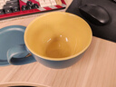 ezicok 汤杯陶瓷杯早餐牛奶杯家用麦片杯 水杯马克杯酸奶杯早餐杯 牛奶蓝色【杯+盖+木勺】 实拍图