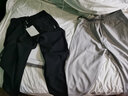 豫瑶【 两件装】冰丝休闲裤男夏季薄款弹力宽松直筒速干商务修身裤子 1062黑色+浅灰色【90%人选】 29 【腰围=2尺2】 实拍图