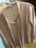 欧莎（OSA）职业长袖系带衬衫女士23新款复古上衣设计感小众衬衣 杏色 XS 实拍图