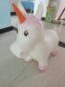 巴比精灵儿童跳跳马1-3岁宝宝充气马木马防摔户外玩具跳跳鹿儿童新年礼物 独角兽-奶油白（赠充气筒）适合2岁以上 实拍图