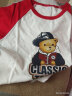 Classic Teddy精典泰迪儿童短袖T恤童装女童上衣男童夏装宝宝衣服1 棒球帽子熊同色插肩大红 110 实拍图