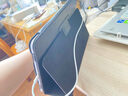 亖燚 苹果2021ipad保护套10.2皮套轻薄第九代全包8防摔9.7英寸air1支架mini6外壳 黑色（保护套+钢化膜） 2021款iPad 10.2英寸（第九代） 实拍图