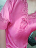 莫代尔睡衣女士新款冰丝睡裙性感夏季薄款蕾丝短袖睡裙家居服舒适 306款玫红色 XL (120-140斤) 实拍图