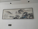 瑞尚（RUISHANG） 新中式客厅装饰画大气山水画横版沙发背景墙画挂画轻奢晶瓷壁画 望云楼 180*60/晶瓷面/适合2.5m沙发 实拍图