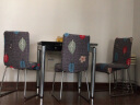 仙逸格（Xianyige）餐桌椅子套罩座椅套连体弹力布家用 办公一体式简约四季凳子套1只 抽象浅咖 实拍图