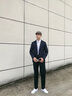 千纸鹤易打理西服男士抗皱休闲西装男修身单西外套男春秋季35382 06C灰色 L 实拍图