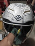 FASEED法赛德摩托车头盔踏板男女士双镜片四季半盔特大码729安全帽 太阳灰白，送【蚁人手套+头套】 2XL(60-61)头围 实拍图