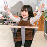 七星魔玩荡秋千儿童秋千室内外小孩吊篮宝宝婴幼单杠婴幼儿家用户外吊椅 靠背款-紫色 实拍图