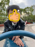 迪士尼(Disney)儿童立领皮衣2022春秋新款韩版男女童pu机车皮夹克宝宝时髦外套潮 黑色  120cm 晒单实拍图