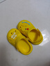 婧麒（JOYNCLEON）儿童凉拖鞋夏室内用防滑女孩男童女洞洞鞋宝宝婴儿洗澡用包头 黄色 23 -24码【14cm】 实拍图