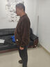 马登工装雪尼尔圆领卫衣男美式复古宽松休闲上衣男士长袖T恤秋季衣服 咖啡色 3XL 实拍图