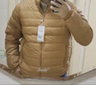 雪中飞男女立领秋羽绒百搭轻薄鸭绒立领修身轻盈隐藏式口袋 X-驼褐|7786-男 L 175/96A 实拍图