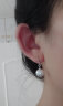 施洛尼大珍珠耳环女长款银一周星期耳钉礼盒耳坠贝珠耳扣生日送女友礼物 珍珠耳环（直径约10mm)-耳钩版 实拍图