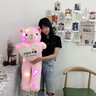 立曼毛绒玩具熊玩偶超大公仔会发光蓝牙娃娃生日礼物女生送女友抱着睡 粉发光蓝牙音乐生日快乐 80厘米彩袋装 实拍图