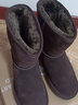 ZHR则则雪地靴女真牛皮靴子女保暖加绒女靴轻便短靴女 JAP71 咖啡色 39  实拍图