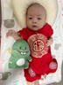 瓦戈吉尔男宝宝新生婴儿满月服春夏季百天连体款短袖夏天薄款0一1岁衣服女 216202福字哈衣短袖 59cm 参考身高55-60cm 实拍图