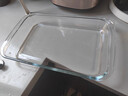川岛屋耐热玻璃烤盘烤箱专用器皿微波炉盘子家用长方形餐具蒸鱼盘 3L长方形玻璃烤盘 实拍图