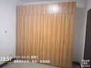 森普顿  衣柜卧室现代简约木质平开门大衣柜北欧板式柜子家用收纳衣橱 浅胡桃（升级实木板） 六门衣柜+顶柜长2.4米 实拍图