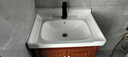 摩坦洗面盆洗脸盆一体陶瓷盆半嵌入式台上盆单盆艺术盆方形洗漱卫生间 60*47盆+龙头套装 实拍图
