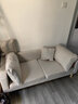昊罔（HAOWANG）北欧简约现代布艺沙发小户型客厅双人出租房卧室公寓简易网红沙发 米白色【乳胶款】 大双人 140cm 置物袋+2抱枕 实拍图
