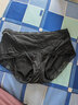 爱慕内衣女士内裤中腰平角性感内裤女薄款刺绣蕾丝花园内裤AM231791 黑色 1条 L (170) 实拍图