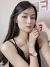 Djin莫桑钻石情侣银戒指男女订求结婚对戒纪念日生日礼物送男女友老婆 J018 永恒爱意 女款戒指 一个 实拍图