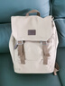新潮代背包男帆布休闲复古双肩包大容量旅行包初高中大学生书包电脑包 2005卡其色【可放15.6英寸电脑】 双肩包 实拍图