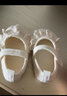 喜得瑞（xiderui）婴儿地板鞋春夏季棉鞋婴幼儿薄款公主防滑学步鞋女宝宝鞋袜 白色绣花蝴蝶结 13 CM参考年龄9-12个月 实拍图