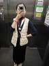 继方【明星同款】长条小丝巾女春秋韩国夏季职场装饰长条领巾飘带围巾 明星同款圆环【藏青蓝】 实拍图