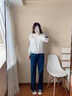 聆欣圆领卫衣女韩版宽松春秋新款女装2025年纯棉打底休闲上衣长袖时尚 灰色 XL 建议110-125斤 实拍图