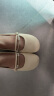 达芙妮（DAPHNE）单鞋女法式软皮玛丽珍鞋2023新款夏季平底鞋气质珍珠名媛船鞋 米色 跟高1.2cm 37 标准码 晒单实拍图