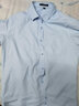 罗蒙（ROMON）商务短袖衬衫男士半袖上衣夏季中青年休闲纯色工装职业白衬衣男装 蓝+藏青 42 建议拍大一码 实拍图