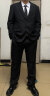 席臣加肥加大码西装外套休闲男宽松商务西服显瘦特大号胖子肥佬西服套装 三件套黑色 4XL（190-210斤） 晒单实拍图