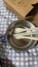 彩致（CAIZHI）304不锈钢泡面碗筷带盖学生饭盒快餐杯碗筷餐具套装 蓝黄 CZ6558 晒单实拍图