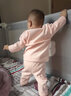 童馨源婴儿儿童保暖内衣套装秋冬宝宝加绒加厚高腰护肚婴儿秋衣秋裤宝宝 粉色双面绒(高腰套装) 80 80cm建议8-12个月 实拍图