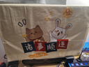 恺璇电脑防尘罩台式电脑蒙布艺显示器屏幕盖布巾键盘主机保护套遮灰 诸事顺遂 27英寸（三件套） 实拍图