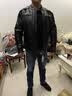PERCOOL 真皮皮衣男头层牛皮夹克秋冬帅气摩托车机车服立领皮外套骑行服 黑色骷髅（羽绒马甲） 2XL （155斤-165斤） 实拍图