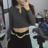 UR秋季新款女装旷野美拉德百搭修身针织开衫UWB940014 深灰 XS 实拍图