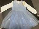 戴维贝拉（DAVE＆BELLA）女大童蓬蓬裙公主裙儿童裙子女童连衣裙小女孩周岁礼服女宝宝春装 蓝色【现货】 110 cm（建议身高100-110cm） 实拍图