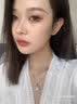黛若素圈耳钉女999银高级感圆圈耳环耳圈养耳洞免摘耳骨钉夏季耳饰 实拍图