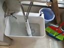 申梵（SHENFAN）拖把池家用阳台可移动卫生间洗拖布池落地塑料下水池墩布户外水槽 白色固定款小号【台控一键排水】 实拍图