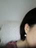 施洛尼S925耳环女长款银一周星期耳钉礼盒耳坠贝珠耳扣生日送女友礼物 耳环（直径约8mm)-耳钩版 实拍图