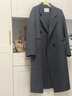 自巧（ZIQIAO）小个子正肩100%全羊毛双面呢大衣女2023冬季新款毛呢西装外套 浅棕灰 （100%绵羊毛） S (3码) 实拍图