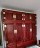 广典 红木家具缅甸花梨（学名：大果紫檀）全实木床新中式双人床 明清古典大床豪华卧室主人房家具 床+衣柜+衣帽架+边柜+餐桌共14件 实拍图