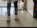牧童幼儿园鞋春秋款室内鞋男童防撞学步鞋女宝宝小白鞋 白桃粉 30 实拍图
